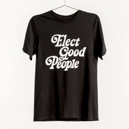 Black T-Shirt with White Logo