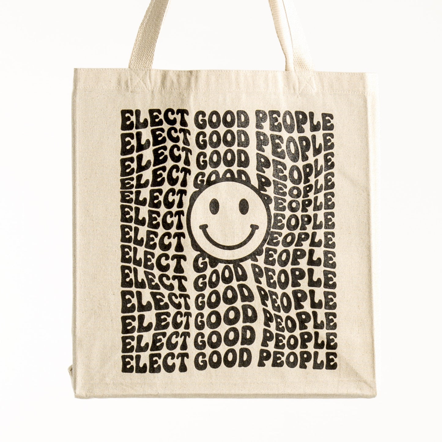 Black Smiley Tote Bag