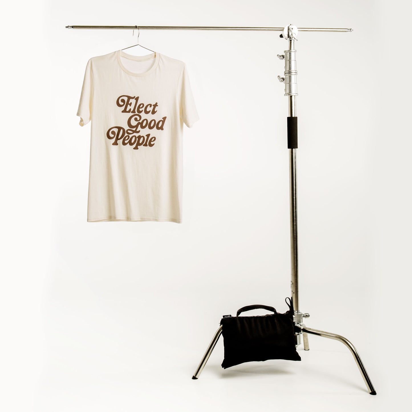 Beige T-Shirt with Brown Logo