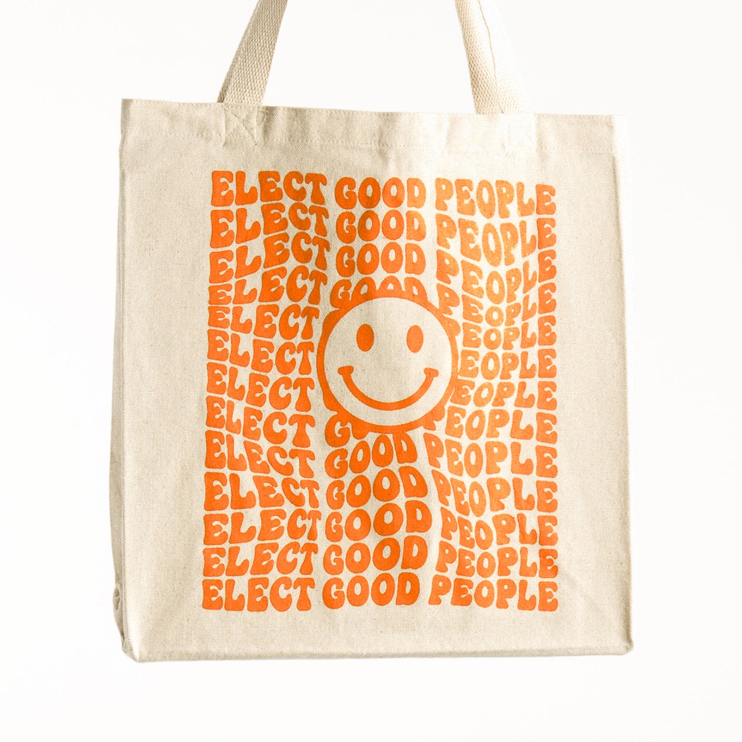 Orange Smiley Tote Bag