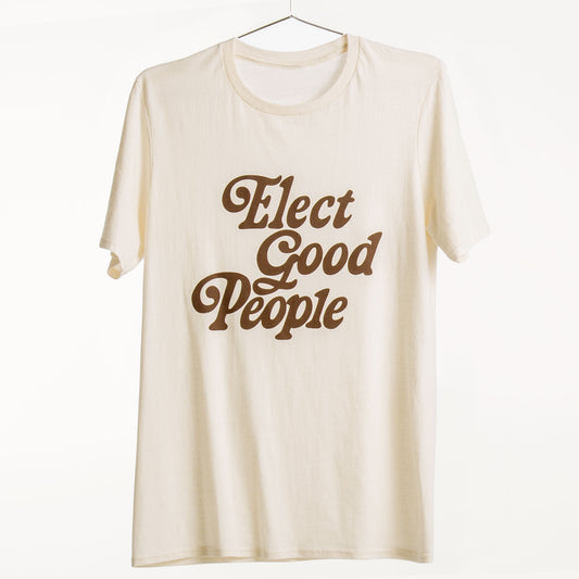 Natural T-Shirt with Chocolate 'Enjoy' Logo
