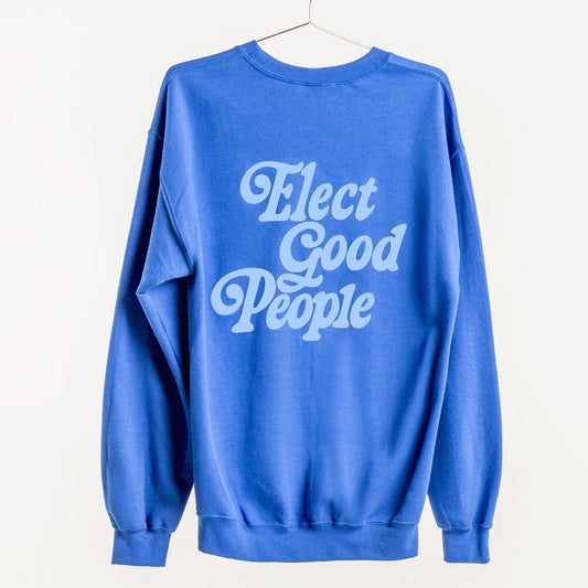 Blue Crewneck with Light Blue Logo