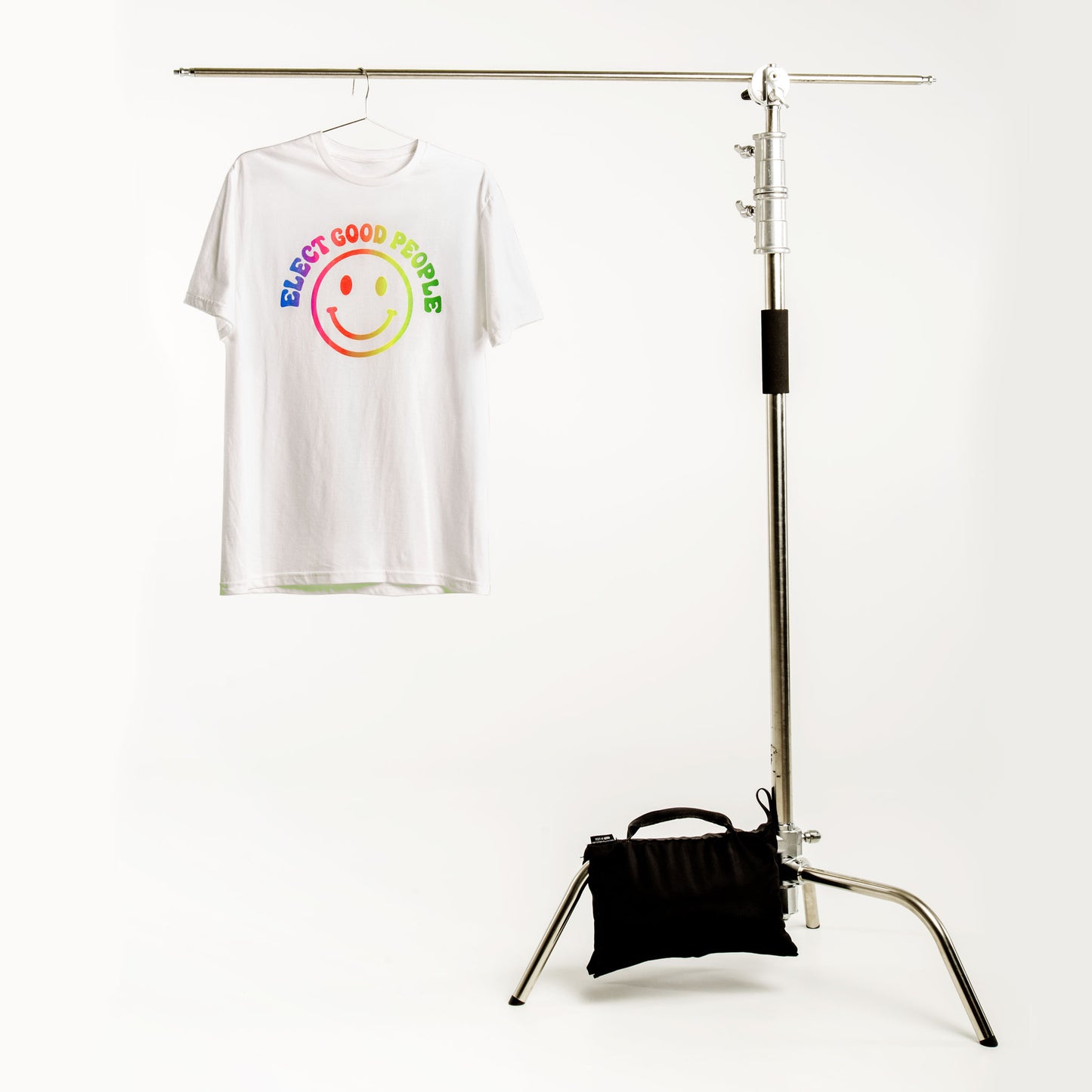 Rainbow Smiley White T-Shirt | The Elect Good People Store